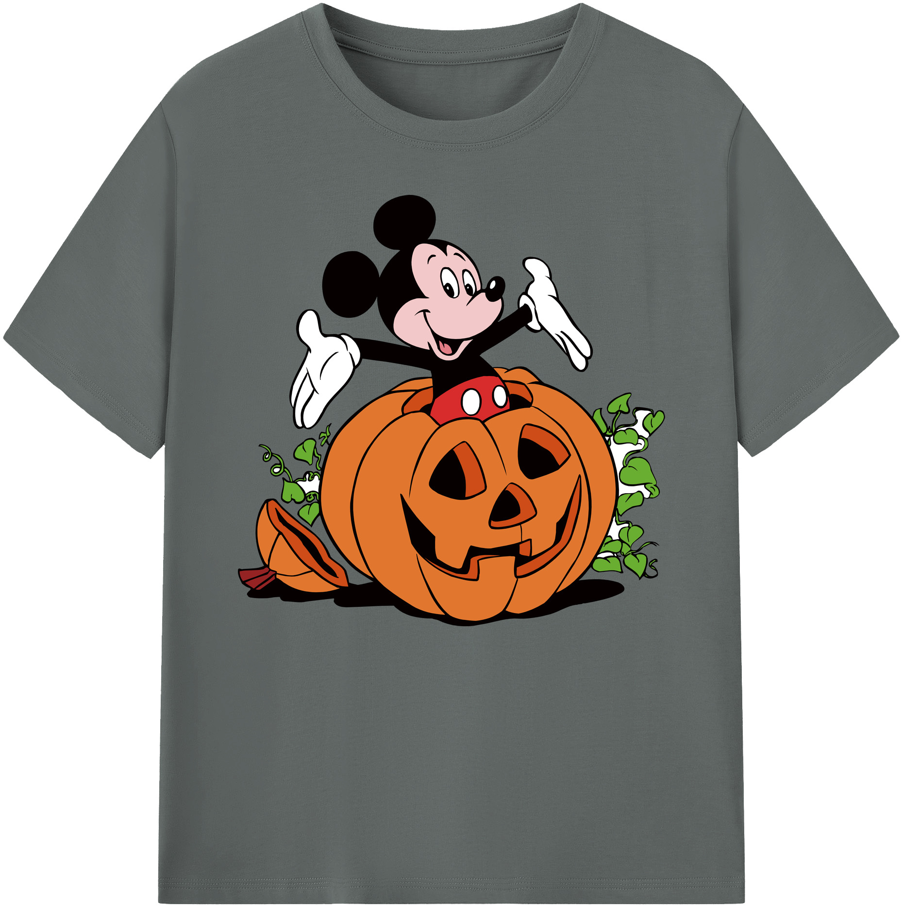 ミッキーマウス Mickey Mouse 綿100％ メンズ半袖Tシャツ｜肌触りやわらか＆通気性